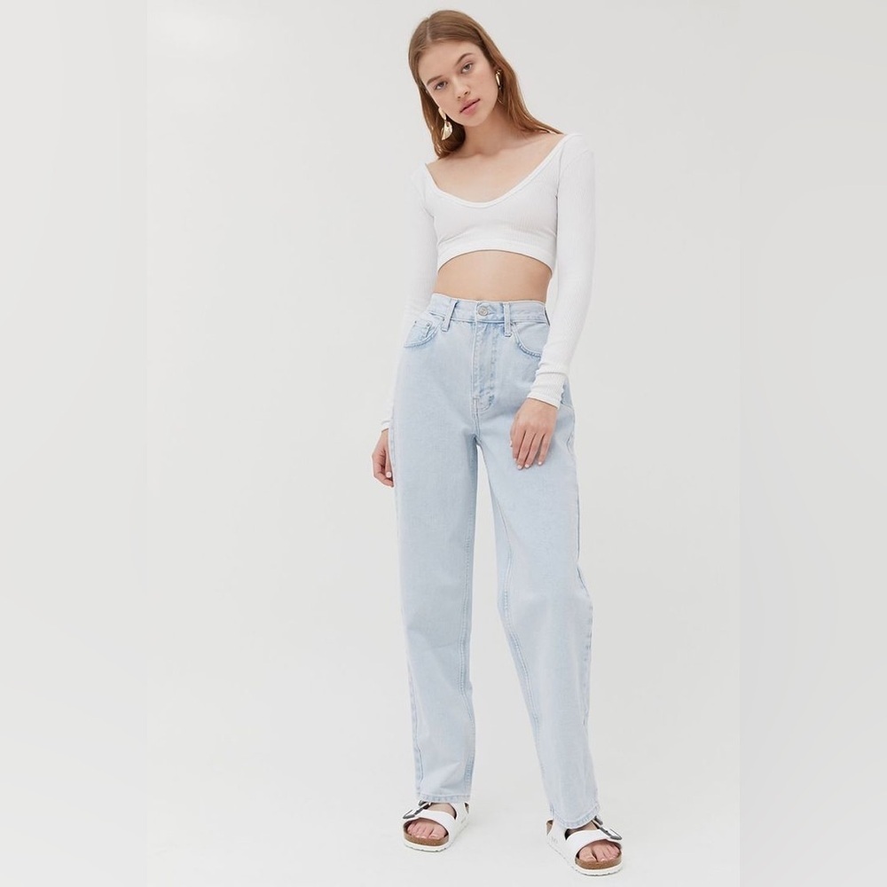 BDG Urban Outfitters High-Rise Baggy Jeans Bleached Light Wash 90’s Skater 28